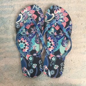 Vera Bradley Lotus Swirl Flip Flops